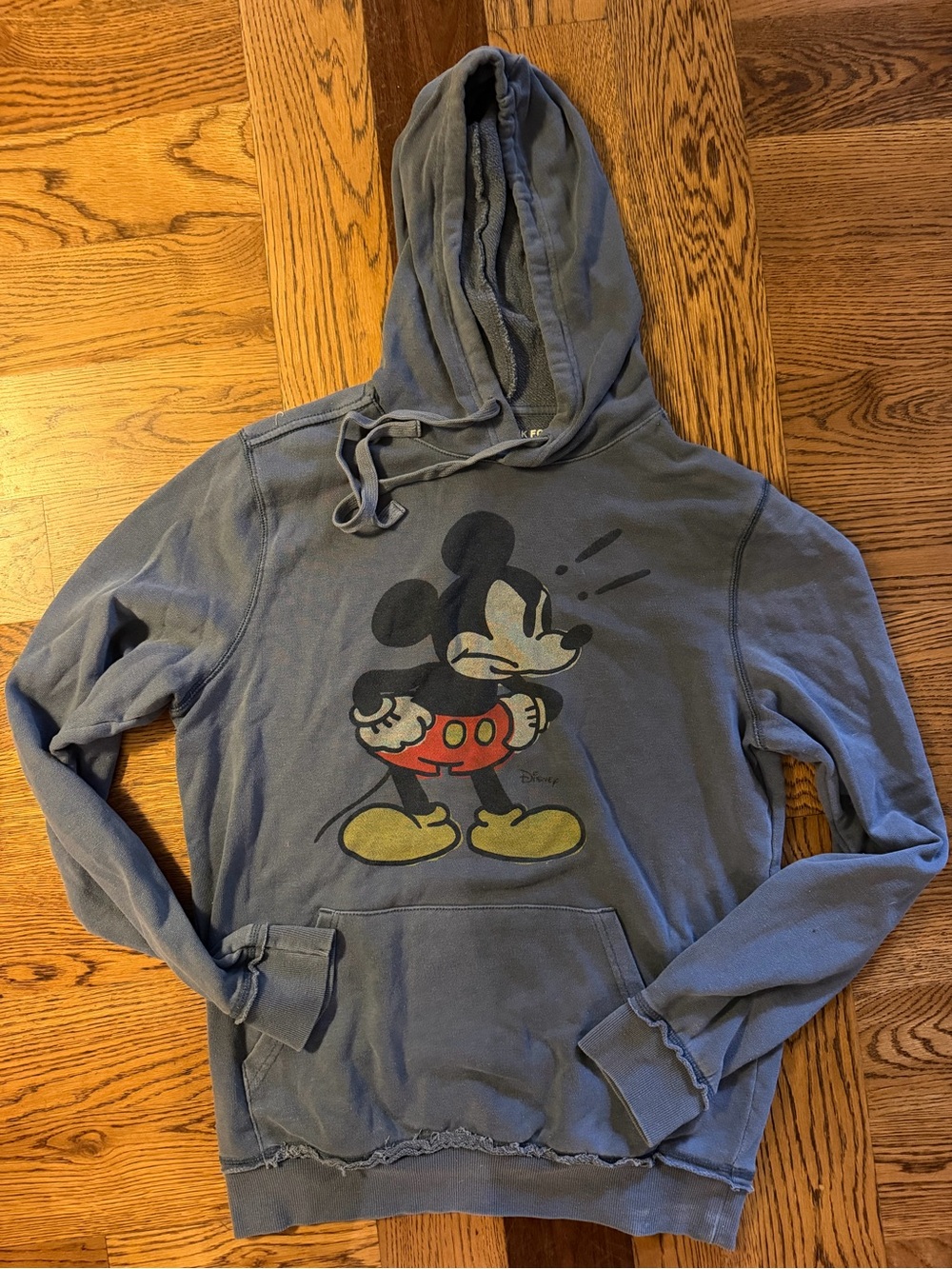 Disney Men's Blue Mickey Mouse Pullover Hoodie